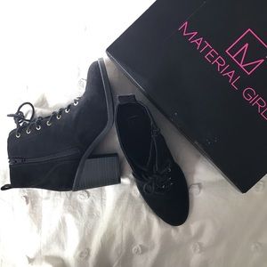 Material Girl Black Booties Size 6.5